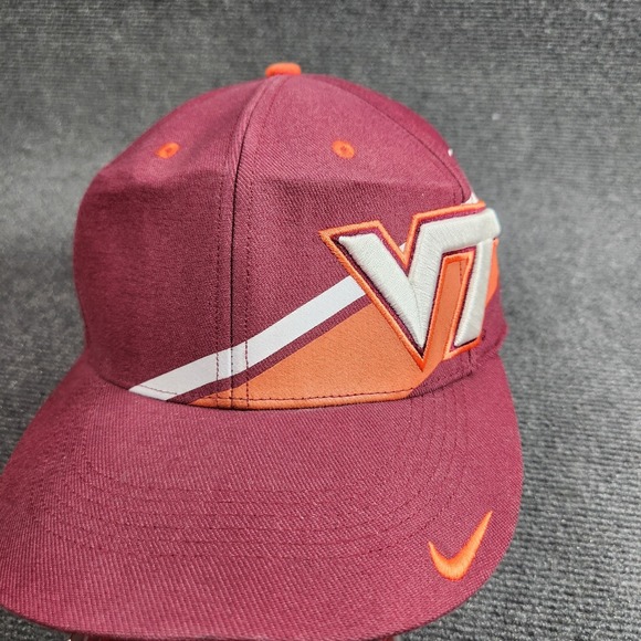 Virginia Tech Hokies Hat Adult One Size Stretch Fitted Nike Y2K NCAA College - Picture 1 of 10
